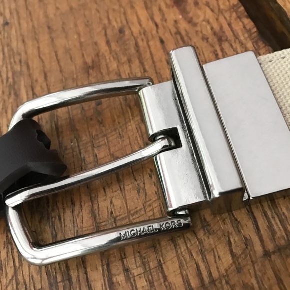 Michael Kors Other - Michael Kors REVERSIBLE Belt 38 NWT Tan Cream!
